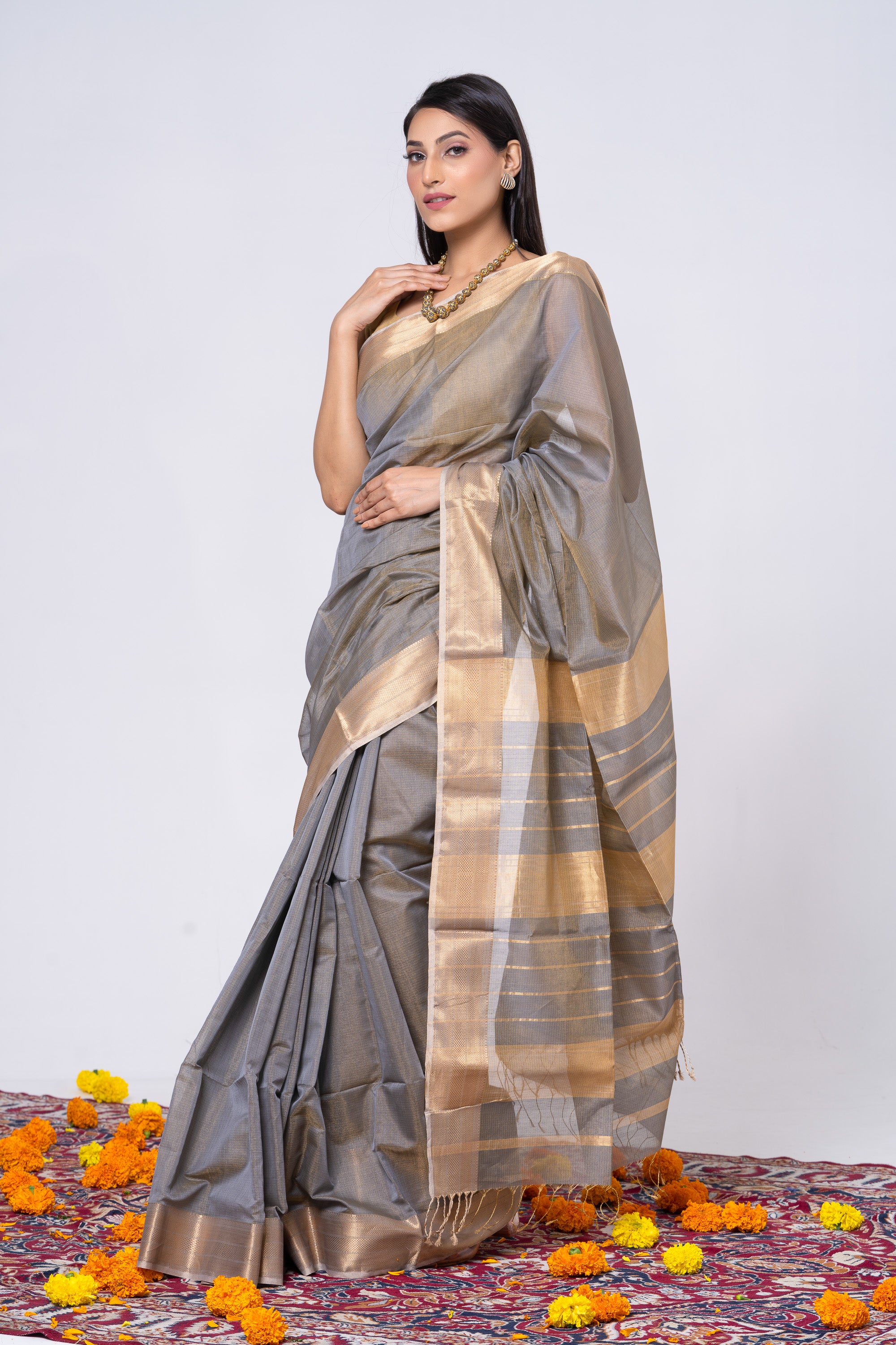 Grey Glorious Tanvi Maheshwari Saree