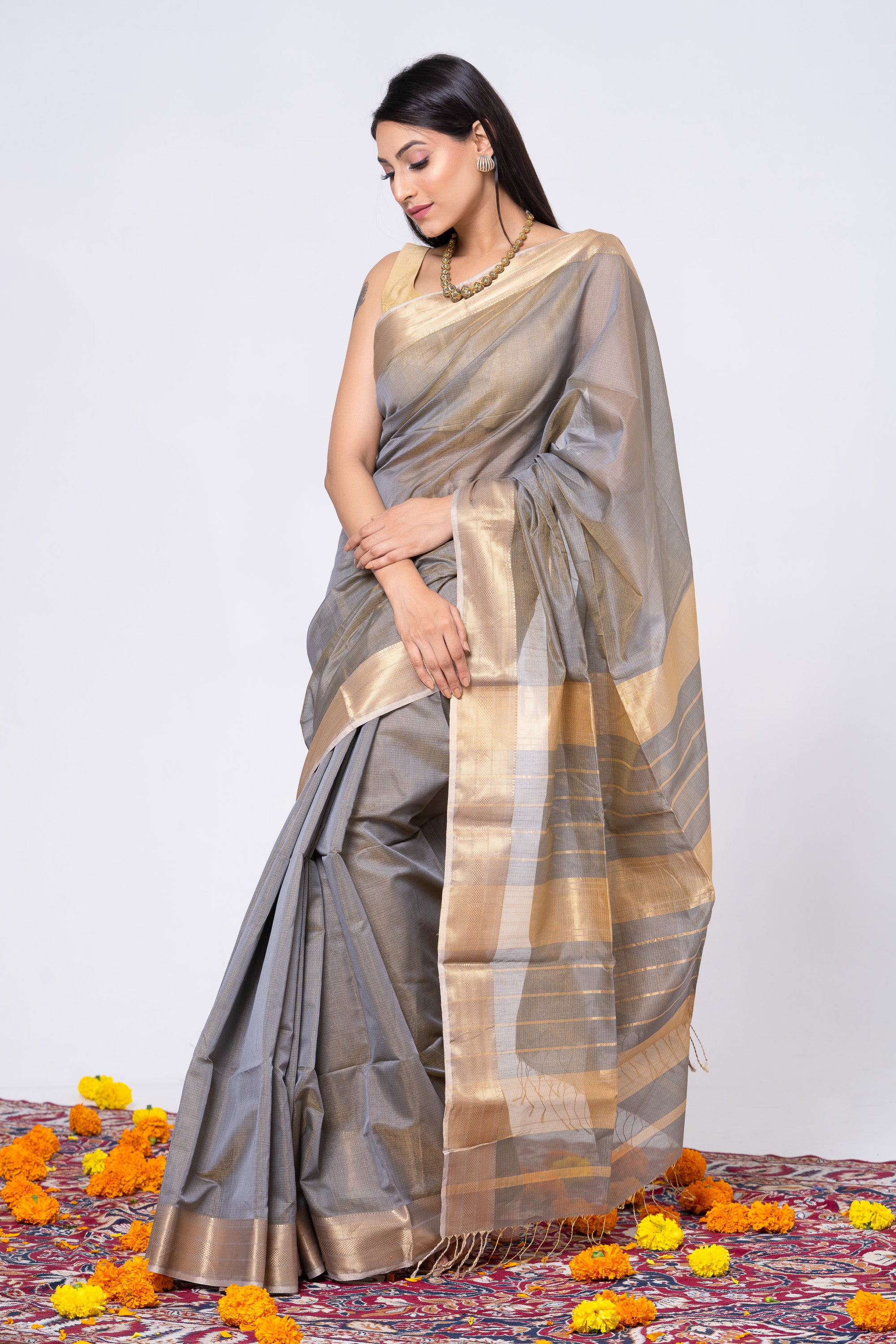 Grey Glorious Tanvi Maheshwari Saree