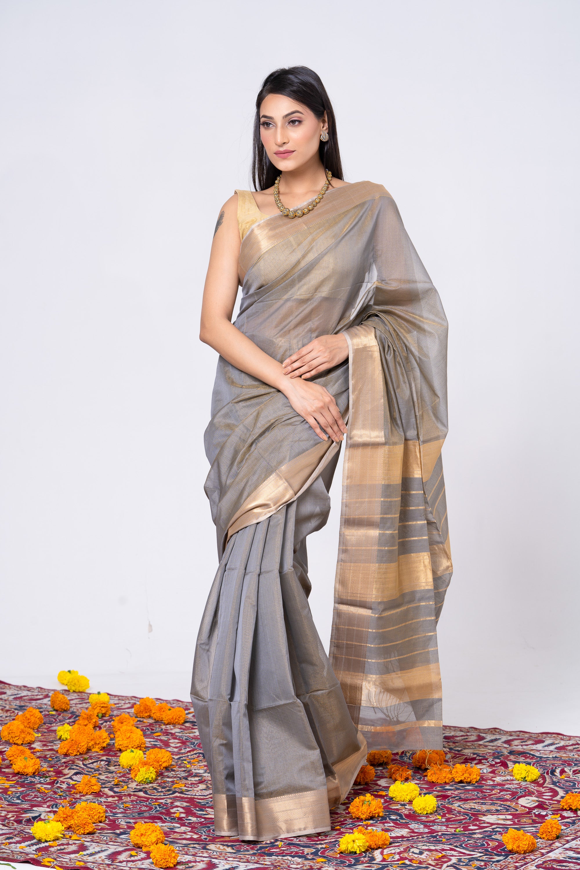 Grey Glorious Tanvi Maheshwari Saree