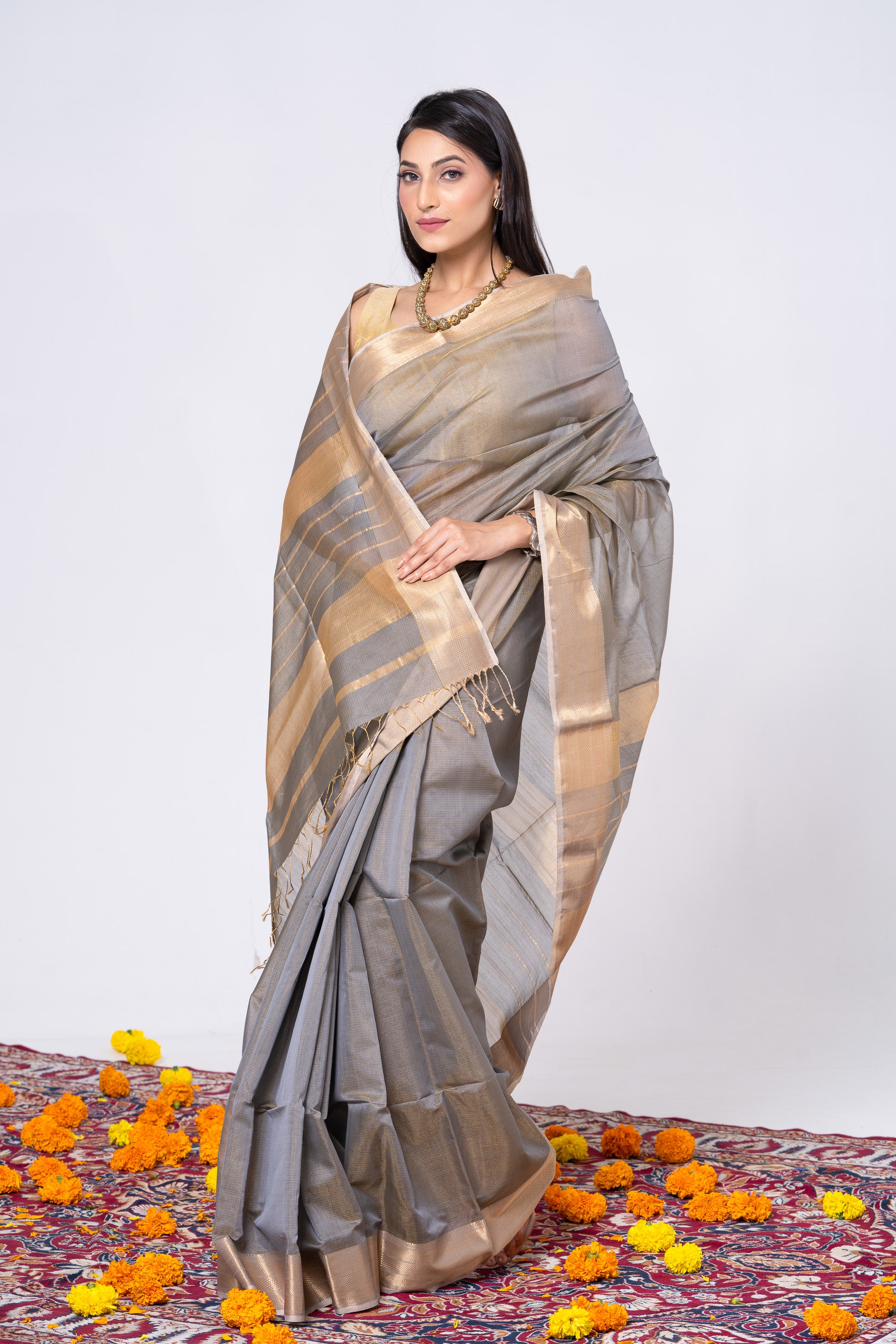 Grey Glorious Tanvi Maheshwari Saree